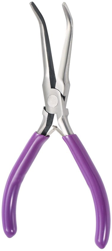 Herringbone Pliers, Curved Nose Bar/Tweezers with Non-slip Handle Curved Fishbone Tools Carbon Steel Fishing Pliers to Clamp and Pull Out Small Herringbone van Merkloos