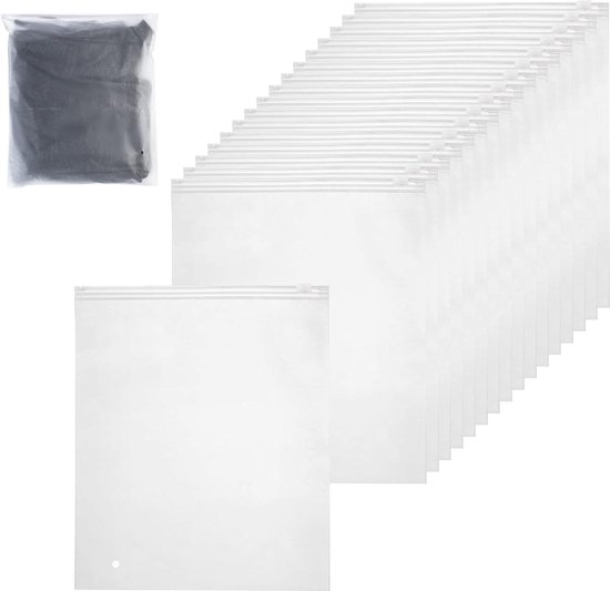 Hersluitbare Kledingzakken - 40 x 30 cm - Herbruikbare Plastic Ziplock Zakken - Ruimtebesparende Tas - Frosted Waterdichte Travel Organizer - 30 Stks-Verpakkingszakken-verpakkingszakken kleding van Merkloos