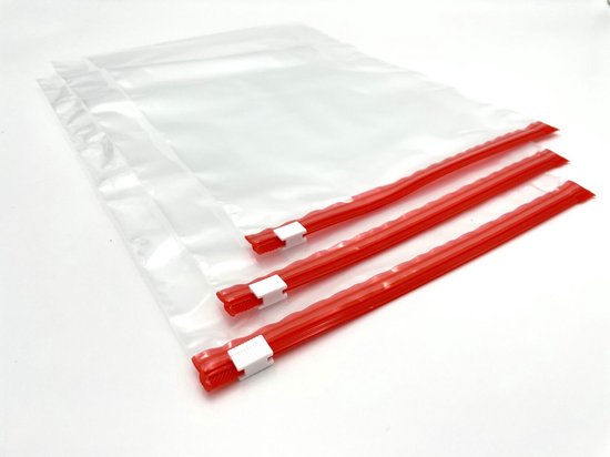 Hersluitbare Zakjes met Zipsluiting - 50 stuks - 40x40 cm - Transparant - Gripzakjes - Ziplock - Luchtdicht - Zipper Pouches van Merkloos