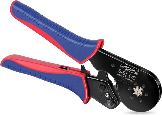 Hex Sawtooth Self-Adjustable Ratchet Wire Crimper Tool - 0.08-16mm² Crimping Pliers van Merkloos