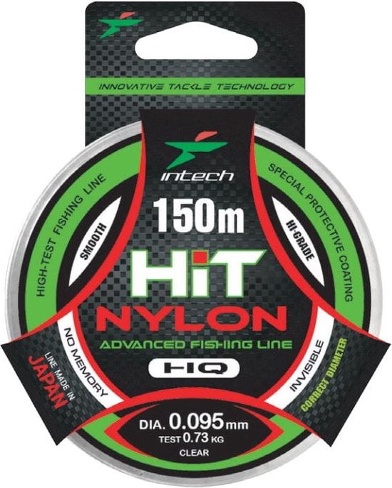 HIT LINE Nylon HQ - 0.186mm - 150m - 2.6kg - Hoogwaardige Nylon Vislijn - Geschikt voor Witvissen & Feedervissen