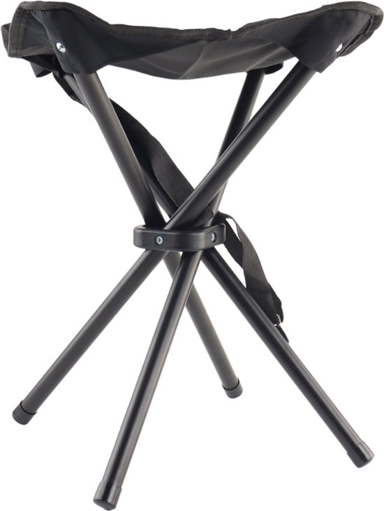 HIXA Opvouwbare kruk - Vouwkruk - Inklapbaar - Zwart - 33x40cm van HIXA