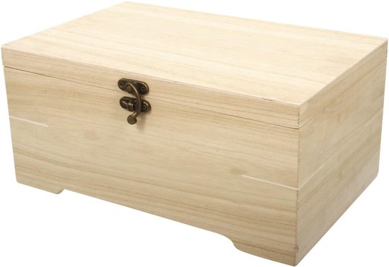 HOBBY 62196000 Houten kistje met inzetstuk, 2-delig, beige, 28 x 18 x 13,5 cm, 6 vakken