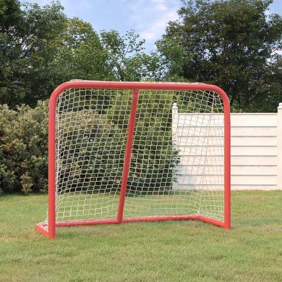 Hockeydoel voor training, 183 x 71 x 122 cm, stabiel stalen frame en scheurbestendig polyester net voor veldhockey, streethockey