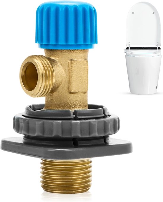 Hoekventiel 3/8 inch voor inbouwspoelbak en toiletaansluitingen, messing vulventiel voor Geberit en andere merken, geschikt voor modellen 21245 8 en 240269001