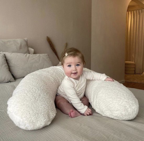 Hoes Teddy voedingskussenhoes neutraal voor om de voedingskussen van Jollein