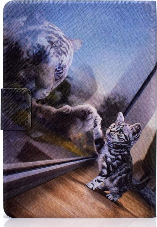 Hoesje 68 inch Kindle Paperwhite (11e Generatie-2021) - Kat en Tijger ontwerp van Hoesje 
