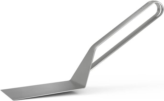 Höfats - Zilver spatel, grillspatel, spatel en spatel voor de bereiding van voedsel en voor het reinigen van de plancha, barbecue-accessoires van 100% roestvrij staal, vaatwasmachinebestendig