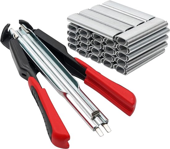 Hog Ring Pliers Set Pet Cage Pliers with 2500 Pcs Fence Pliers Rings C Type Clip Automatic Fence Pliers for - ShopVlot
