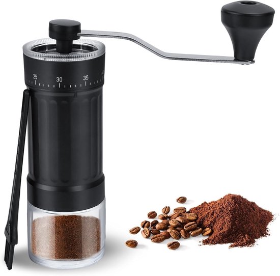 Hoge Precisie Koffiemolen met Verstelbare Keramische Maalschijven voor Thuis, Buiten en Kamperen - Ideaal voor Verse Koffie en Reizen