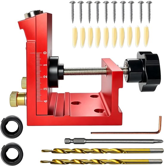 Hole Jig Kit, metalen pocket screw mal met verstelbare boorgeleiders