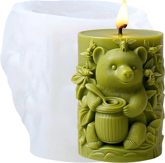 Honey Bear Kaarsvorm, honingbeer, hars, gietvorm, siliconen vormen voor het maken van aromatherapie, kaarsen, gips, klei, knutselkaars, huisdecoratie
