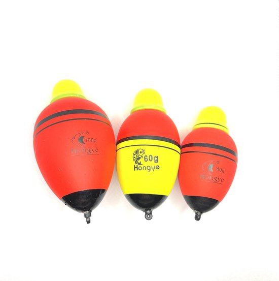 Hongye Dobber - Dobberset - Dobbers - Set van 3 - Lichtgevende dobber - Karpervissen - Nachtvissen - Visdobbers - Elektronische dobbers - Nachtverlichting - LED - 2 kleuren - 40 gram - 60 gram - 100 gram van Hongye