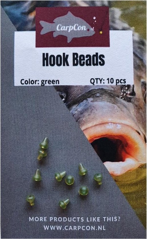 Hook Beads - 25 stuks - Green - Karper Rigmateriaal van Korda