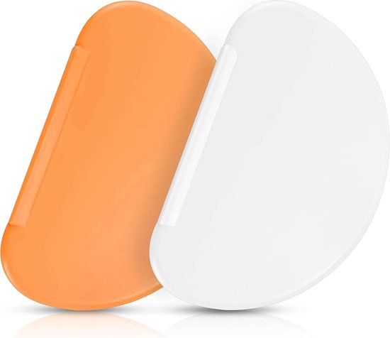 Hoorn| set van 2|✮✮LEVENSLANGE GARANTIE✮✮- raclette/schraper Patisserie| 2 Kleuren flexibele Patissier's hoorn| maat 15,8X10,3 CM| plastic banketbakker