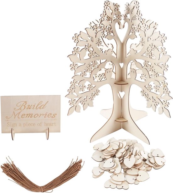 Houten boom gastenboek Houten boom wensen, bruiloft gastenboekset voor bruiloft decoraties