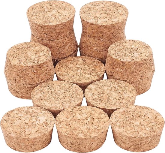 Houten Korken Conisch 43mm Diameter - Zachte Houten Stopper voor Wijn, Bier en Creatieve Projecten