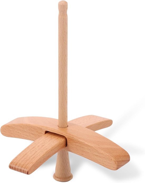 Houten spoel voor weven, handspindle van beukenhout, afneembaar, ideaal voor garen, wol en ambachten