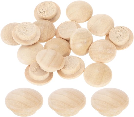 Houten Stoppen - 16 Stuks, 12mm Flachkop Houtafdekking voor Meubelprojecten