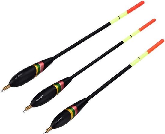 Houten Visdobbers Set Waggler Posen Geladen Duurzaam Natuurlijk Vissen Nachtdobbers Vangmateriaal en Accessoires