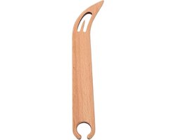 Houten Weefspoel - Spoel Hout - Textiel Ontwerpen - Massief Hout - 25 x 7 x 1 cm - Houtkleur
