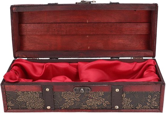 Houten Wijndoos Retro-stijl Flessendoos voor Wijnopslag Geschenkverpakkingen