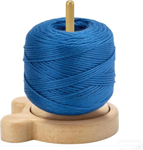Houten Wolhouder en Unwinder - Draaibare Wol Reel voor Breien en Haken - Compacte Organisator voor DIY Creaties en Handwerken