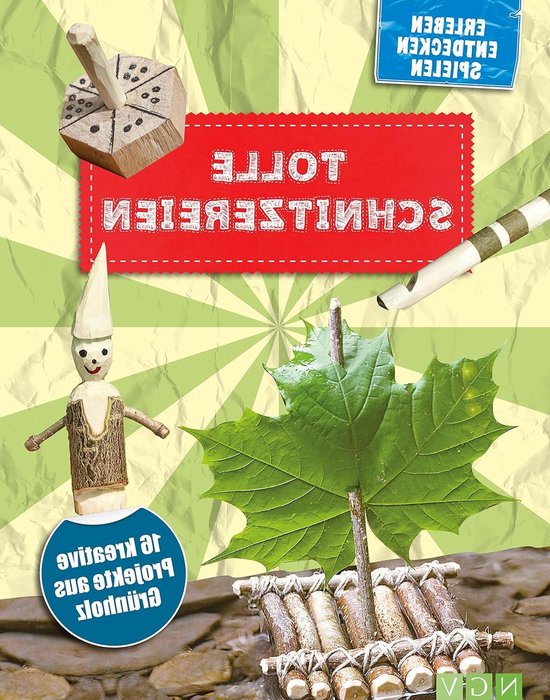 Houtsnijwerk Boek - Creatieve Projecten - Natuurlijke Materialen - 16 Originele Ideeën - 24 x 19 cm van Merkloos