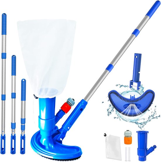 Huntex Zwembad Stofzuiger – Bodemzuiger voor Intex & Bestway – Jacuzzi & Zwembadreiniger – Incl. Steel, Filterzak & Tuinslangaansluiting van Huntex