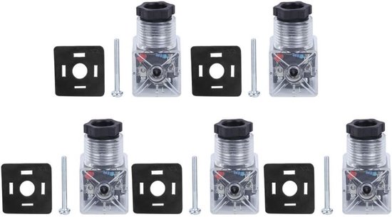 Hydraulische klep solenoïde spoelstekker, transparant, DC24 spanning, verbinding voor hydraulische kleppen, industrieel en commercieel gebruik, duurzame prestaties en eenvoudige installatie