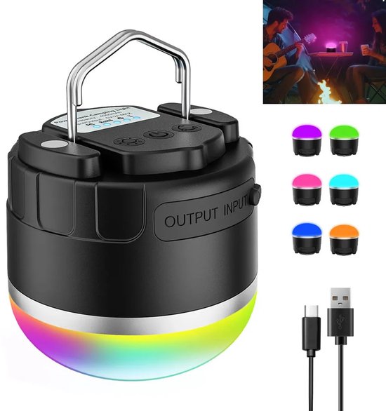 Ideaal voor kamperen, vissen, tuinieren of noodgevallen – regen-, stof- en spatwaterdicht.Deze lamp kan eenvoudig worden opgehangen of bevestigd aan metalen oppervlakken met behulp van haken en ingebouwde magneten. van Merkloos