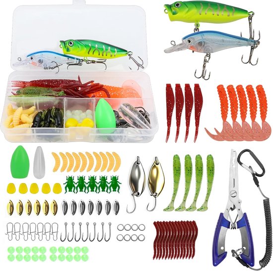 IIRC 98 SKT Fishing Bait Set with 1 Fishing Pliers, Fishing Tool Set for Freshwater and Saltwater Fishing - ShopVlot