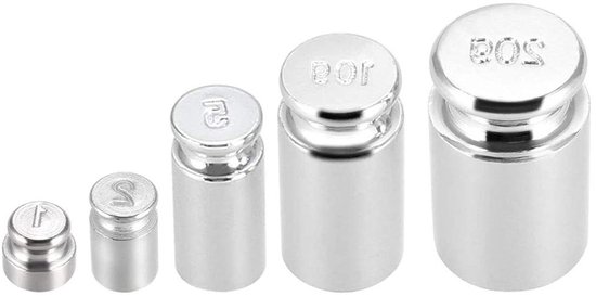 IJkgewichten set voor kalibratie met verschillende maatgewichten - 1g 2g 5g 10g 20g van KERN.
