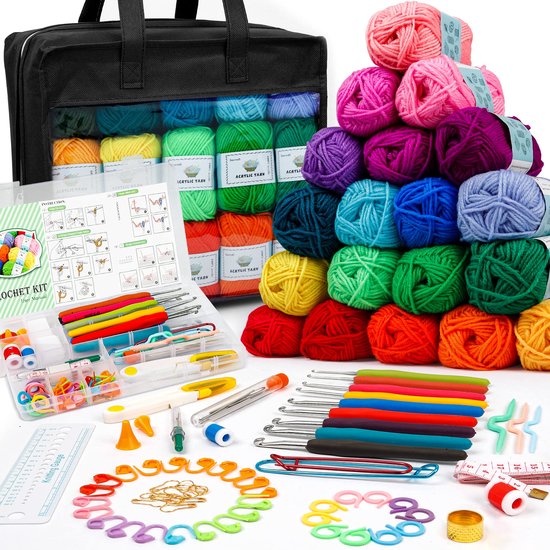 IMPERATORIS® Creative Haakpakket/Haken pakket 103-delige haakwerk - Inclusief Breinaalden - Voor Volwassenen en Beginners