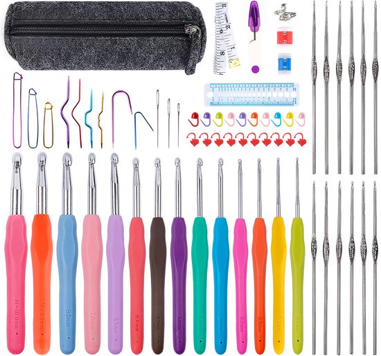 IMPERATORIS® Creative Haakpakket/Haken pakket 65 onderdelen - Inclusief Breinaalden - Voor Volwassenen en Beginners