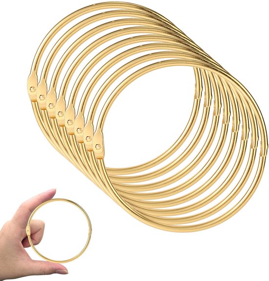IMPERATORIS® Klikringen - Boekringen - DIY - Cipiersring Sleutelring/Sleutelringen voor Flashcards - 8 stuks