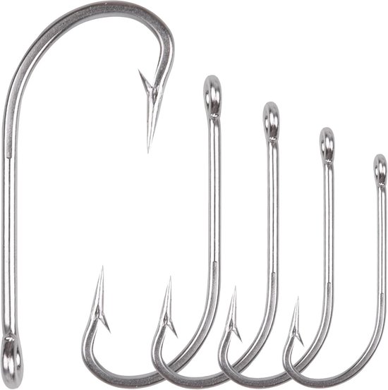 Imperatoris - Vishaken - Vis Haakjes - Vishaken Set - Vishaakjes Assortiment - Hengelsport - Alle Vissoorten - Maat 2/0 - 50 Stuks - Zilver van Merkloos