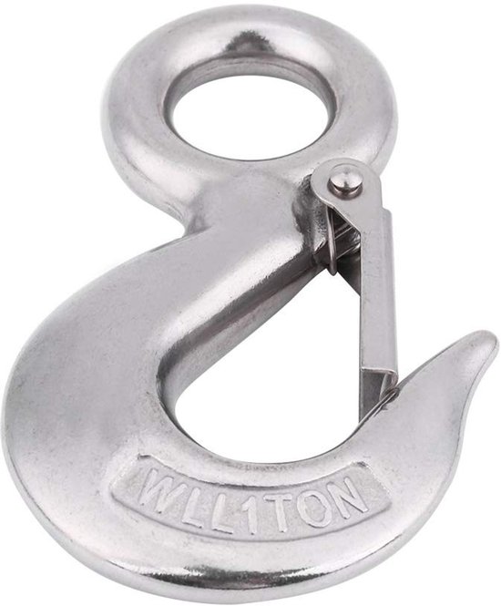 IMstore - Swivel Round Eye Snap Clip - Robuust en Corrosiebestendig - Zilver - Voor Cargo en Bevestiging - 1.0T van Merkloos