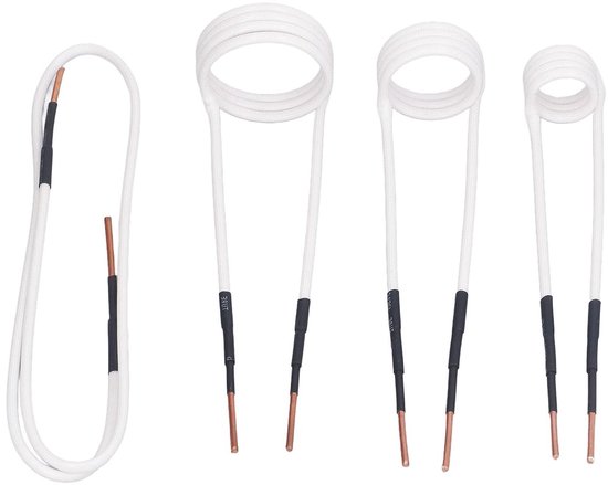 Inductieverwarmingsspoelset met 2,5 mm koperen draden - 4 stuks van 20, 30 en 40 cm voor het verwijderen van roestige moeren en bouten