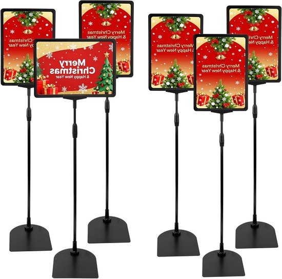 Informatieve A4 Klantenstopper, Verstelbare Posterstandaard voor Promotie, Set van 6 voor Winkels en Evenementen