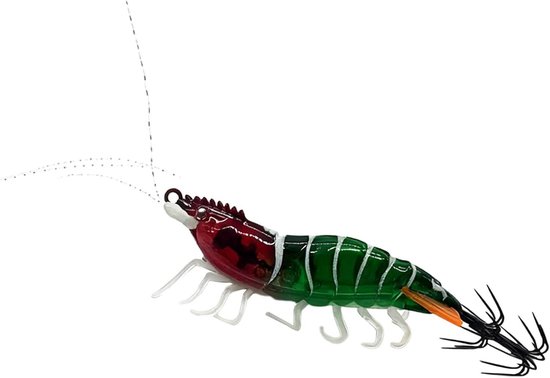 Inktvis Aas - Octopus Lokaas - Zee Vissen - Lichtgevend Garnalenontwerp - 8 cm - Groen
