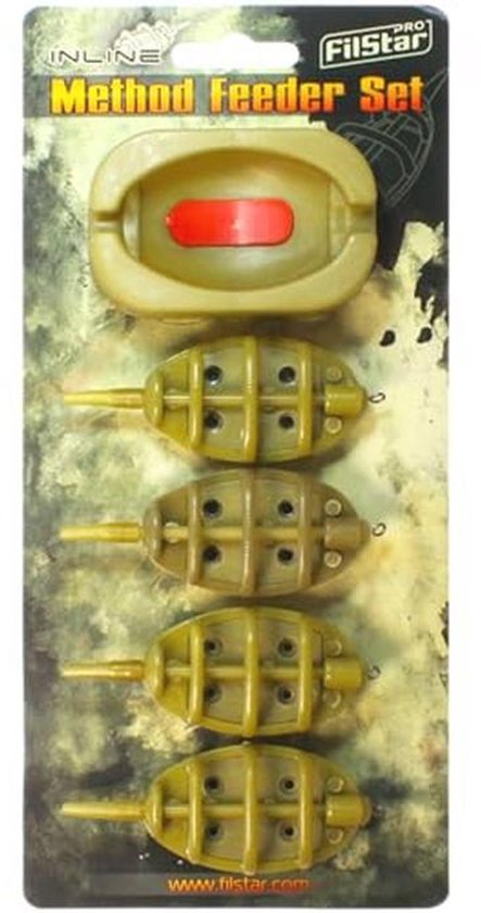 Inline Method Feeder Set voor Karpervissen - Professionele Visaccessoires 15/20/25/35 g