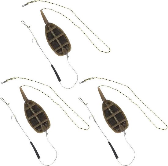 Inline Methode Feeder Set - 3-delige set voor Karpervissen met Visvoer en Visuitrusting
