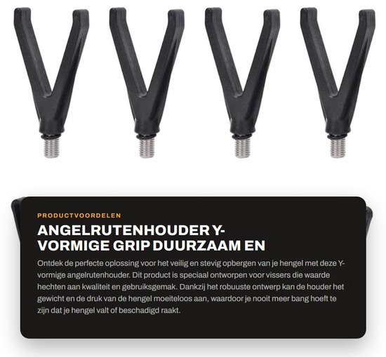 Inovra- Angelrutenhouder Schokbestendig - Hengelsteun Boot - Hengelsteun Feeder - Antislip - Kunststof - Bescherming tegen slijtage