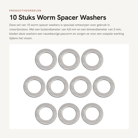 Inovra- Spacer Washer 10 Stuks - Vervangingsonderdeel - Roestvrij Staal - Buitendiameter 4,8 mm - Binnendiameter 3 mm - Dikte 0,2 mm - Wasmachine