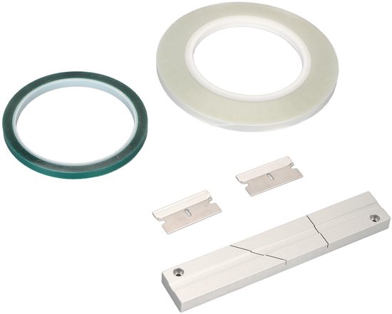 Inovra- Splitsblok Kit - Aluminiumlegering - 1/4 Inch Tape - Bandsplitsblok - Universeel voor Reel-to-Reel - Inclusief Media Blades - Bandsplitsblokkit