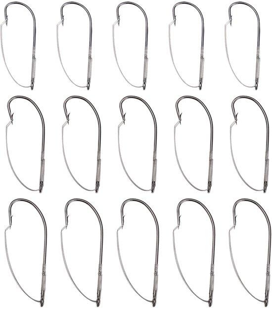 Inovra- Vishaak Set van 30 Stuks - Maten #1/0/#2/0/#3/0 - Koolstofstaal - Anti-Opknoping - Lange Hals - Voor Ondiep Water - Visaccessoires