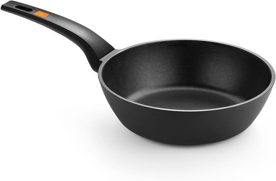 Inox Efficient Iron anti-aanbaklaag, van aluminium, spuitgietwerk, geschikt voor inductiekookplaten, zwart