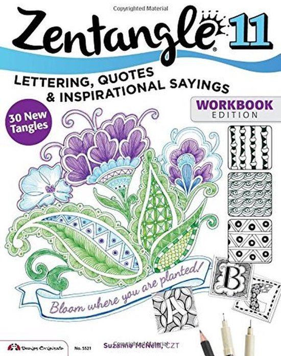 Inspirerende Lettertechnieken en Citaten: Werkboek voor Zentangle Ontwerp