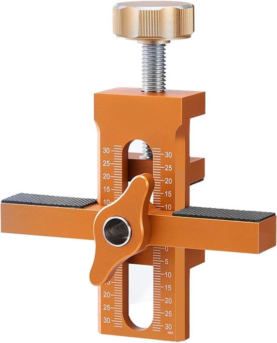 Installatie Positioner, Gemakkelijk Verstelbare Aluminium Legering Kastdeur Montage Mal met 6 Mm 8 Mm 10 Mm Vijzers Bits Veelzijdige Kast Hardware Jig voor Frameloze Kaste